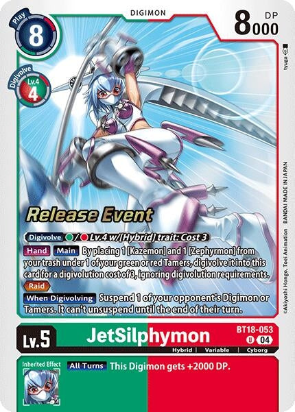 Image for JetSilphymon (BT18-053 U) (Release Special Booster 2.0 Celebration Event Cards) (BT18-19_PR) - Digimon Card Game
