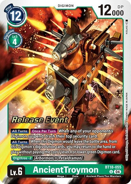 Image for AncientTroymon (BT18-055 U) (Release Special Booster 2.0 Celebration Event Cards) (BT18-19_PR) - Digimon Card Game