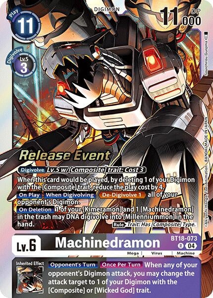 Image for Machinedramon - BT18-073 (BT18-073 R) (Release Special Booster 2.0 Celebration Event Cards) (BT18-19_PR) - Digimon Card Game