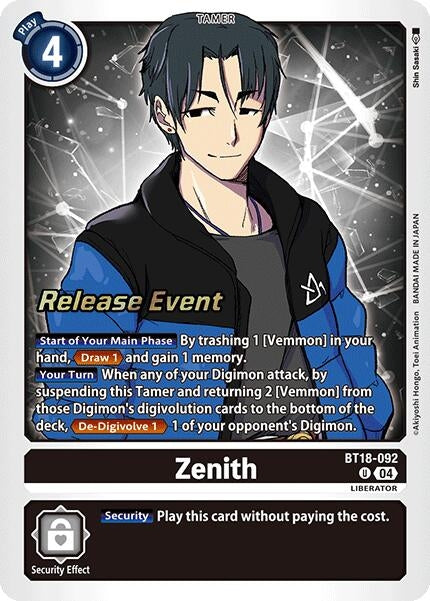 Image for Zenith (BT18-092 U) (Release Special Booster 2.0 Celebration Event Cards) (BT18-19_PR) - Digimon Card Game