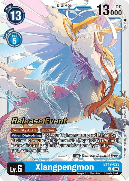 Image for Xiangpengmon (BT19-028 U) (Release Special Booster 2.0 Celebration Event Cards) (BT18-19_PR) - Digimon Card Game