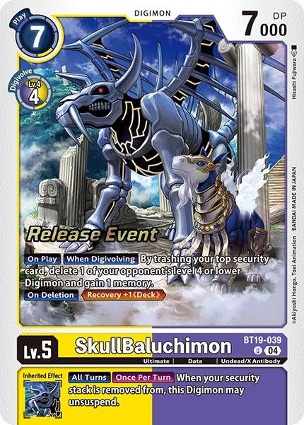 Image for SkullBaluchimon (BT19-039 U) (Release Special Booster 2.0 Celebration Event Cards) (BT18-19_PR) - Digimon Card Game