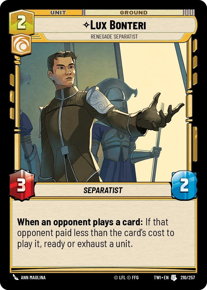 Image for Lux Bonteri - Renegade Separatist [Twilight of the Republic]
