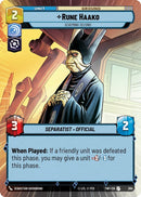 Image for Rune Haako - Scheming Second (Hyperspace) [Twilight of the Republic]