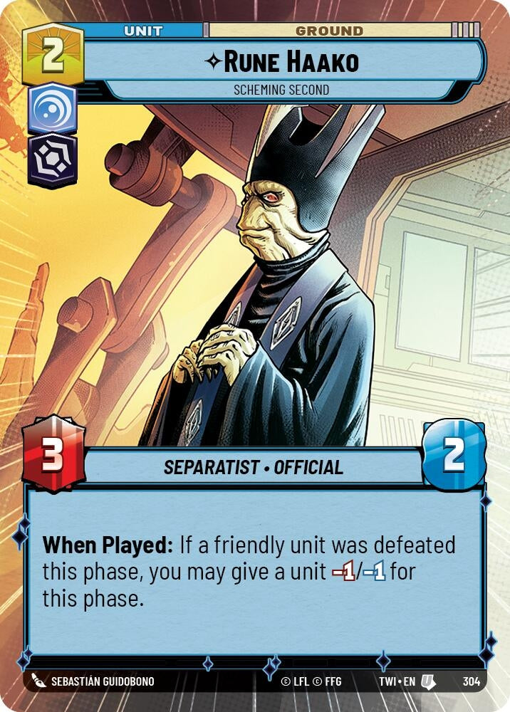 Image for Rune Haako - Scheming Second (Hyperspace) [Twilight of the Republic]