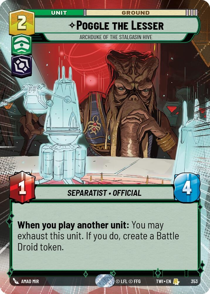 Image for Poggle the Lesser - Archduke of the Stalgasin Hive (Hyperspace) [Twilight of the Republic]