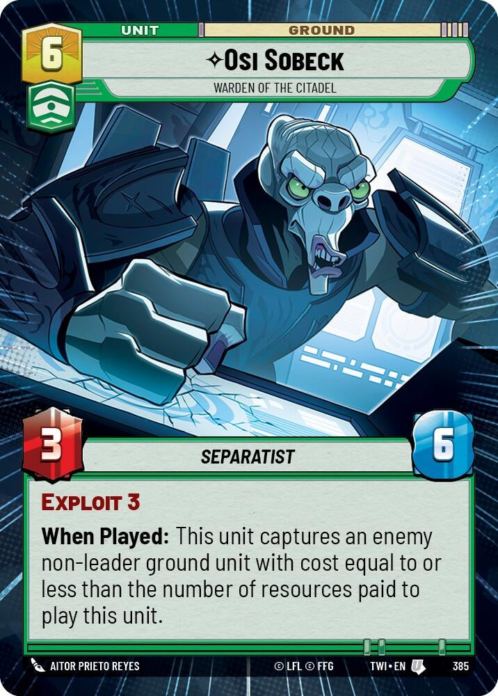 Image for Osi Sobeck - Warden of the Citadel (Hyperspace) [Twilight of the Republic]