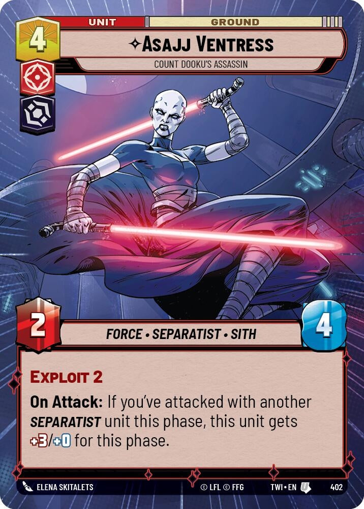 Image for Asajj Ventress - Count Dooku's Assassin (Hyperspace) [Twilight of the Republic]