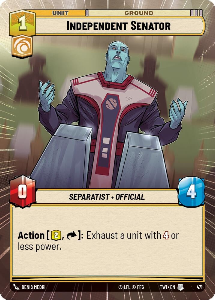 Image for Independent Senator (Hyperspace) [Twilight of the Republic]