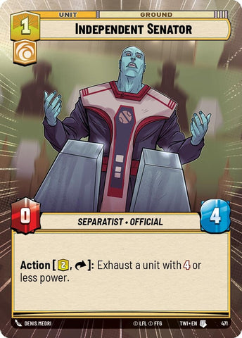 Image for Independent Senator (Hyperspace) [Twilight of the Republic]
