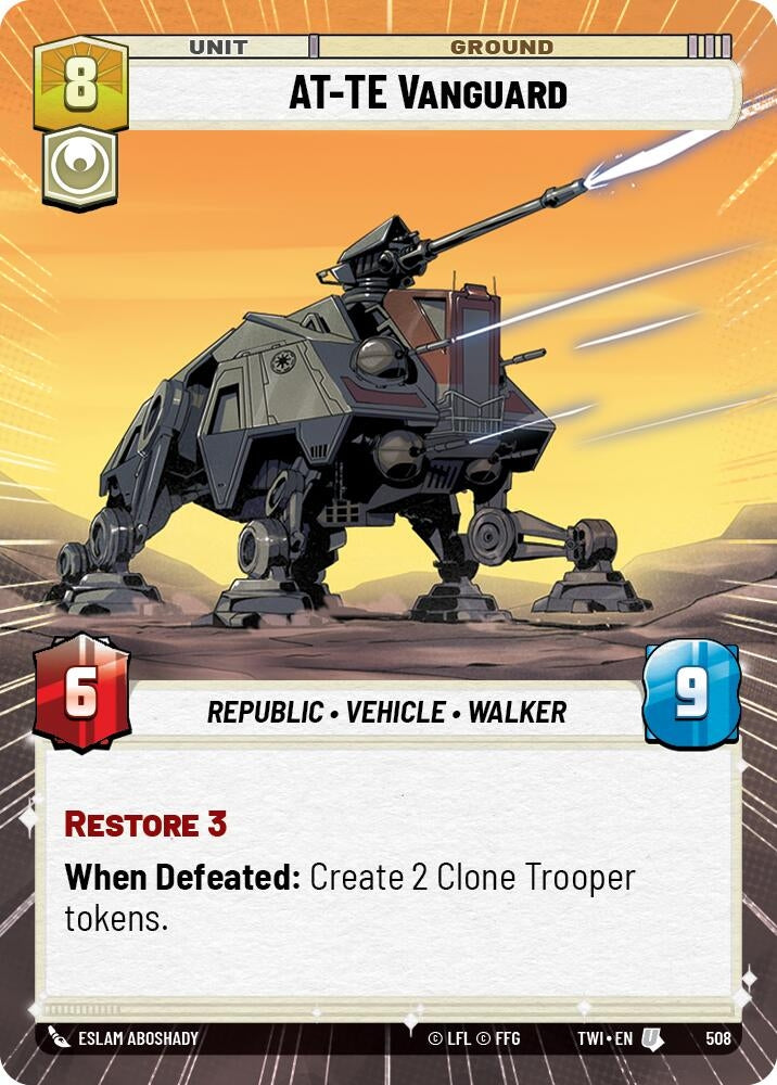 Image for AT-TE Vanguard (Hyperspace) [Twilight of the Republic]
