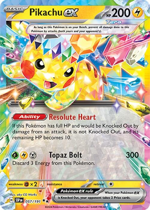 Image for Pikachu ex - 057/191 [SV08: Surging Sparks]