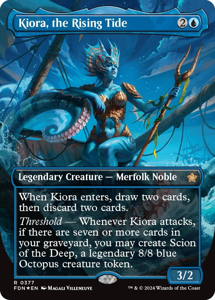 Image for Kiora, the Rising Tide (Borderless) (Mana Foil)