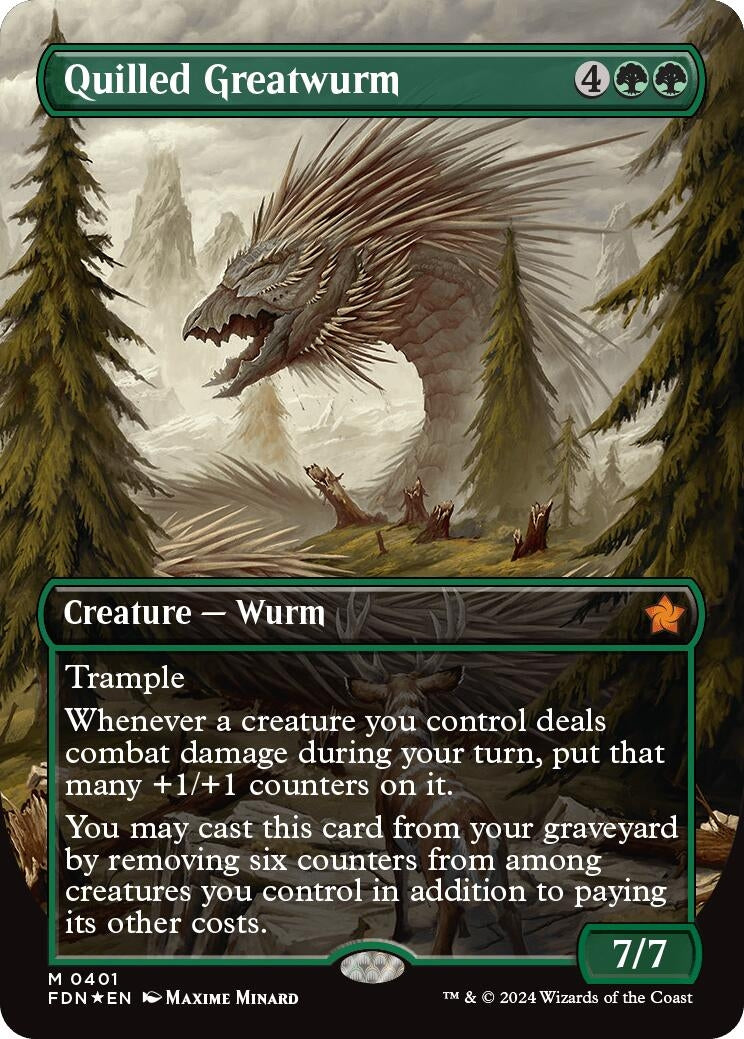 Image for Quilled Greatwurm (Borderless) (Mana Foil)