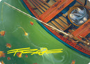 Image for Fishing Pole Art Card (18/54) (Gold-Stamped Signature)