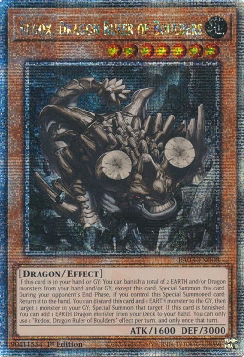 Image for Redox, Dragon Ruler of Boulders (Quarter Century Secret Rare) (3008)