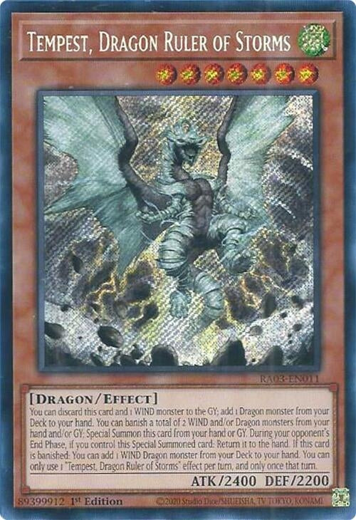Image for Tempest, Dragon Ruler of Storms (Secret Rare) (3011)