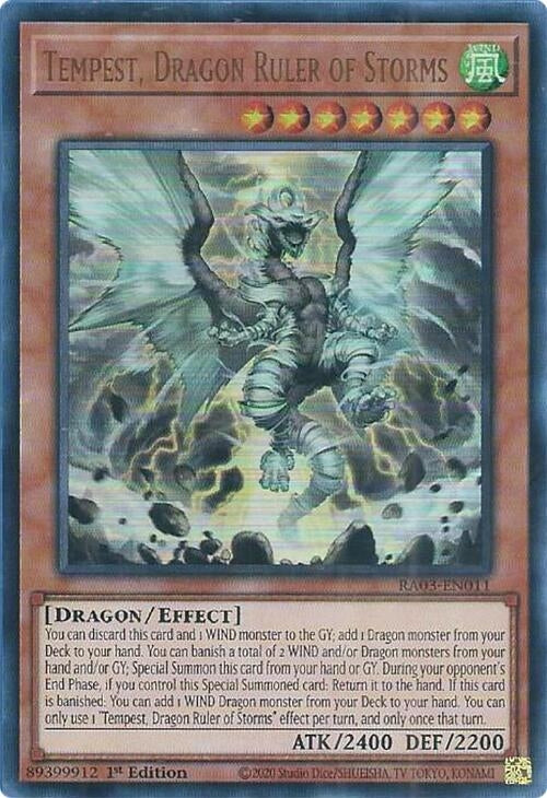 Image for Tempest, Dragon Ruler of Storms (UR) (3011)