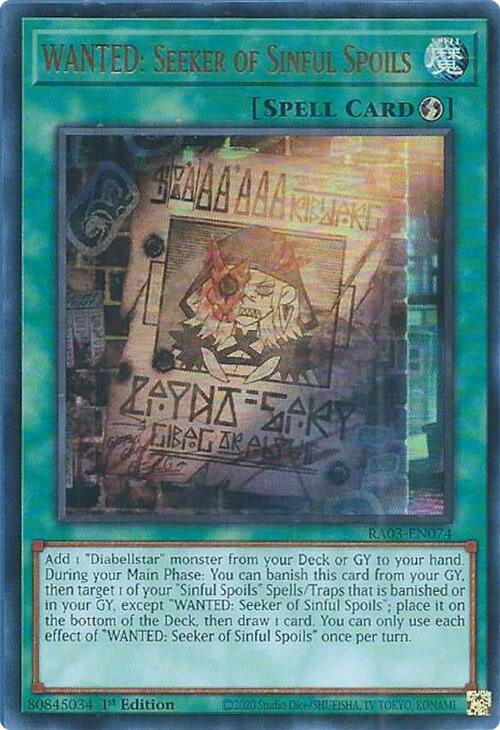 Image for WANTED: Seeker of Sinful Spoils (UR) (3074)