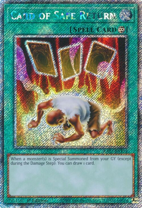 Image for Card of Safe Return (Platinum Secret Rare) (3114)