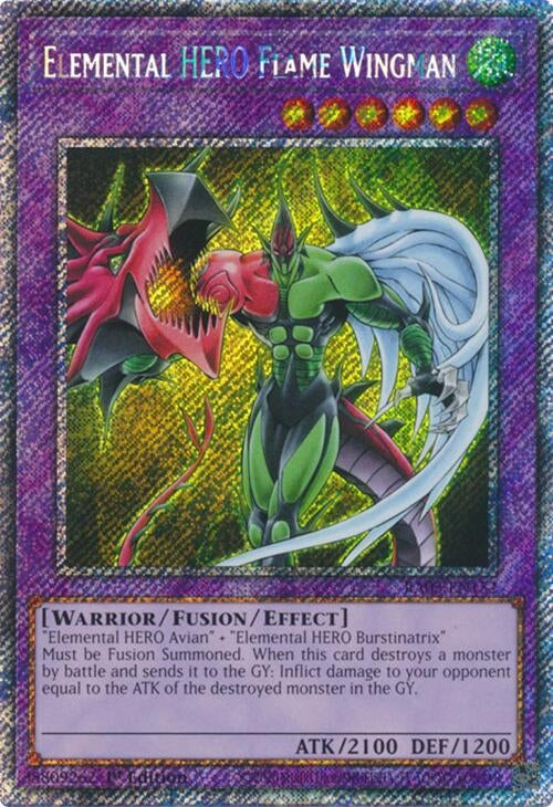 Image for Elemental HERO Flame Wingman (Platinum Secret Rare) (3152)