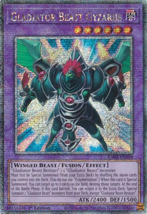Image for Gladiator Beast Gyzarus (Quarter Century Secret Rare) (3198)