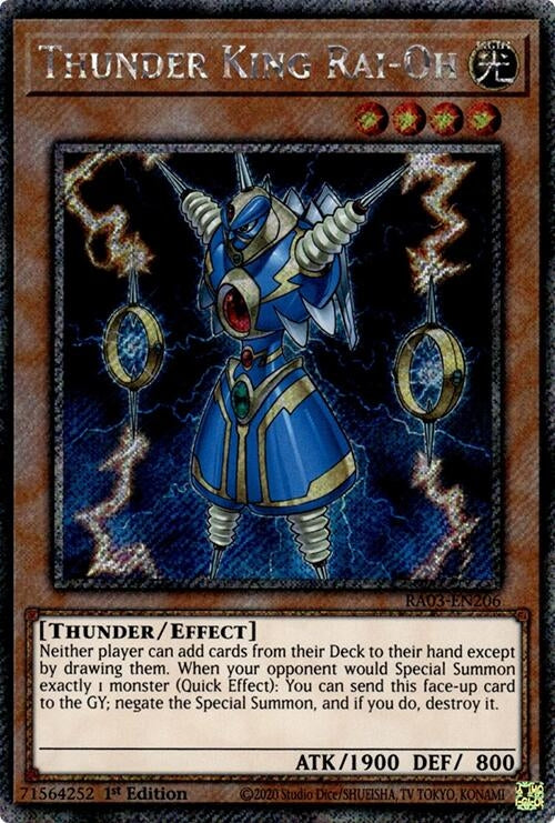 Image for Thunder King Rai-Oh (Platinum Secret Rare) (3206)