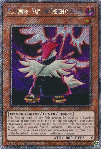 Image for Blackwing - Vayu the Emblem of Honor (Platinum Secret Rare) (3224)