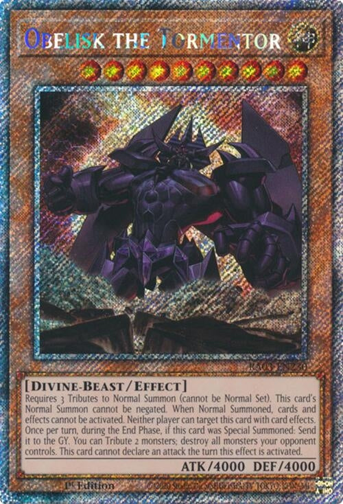 Image for Obelisk the Tormentor (Platinum Secret Rare) (3230)