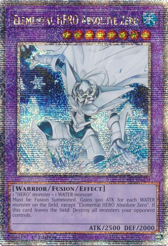 Image for Elemental HERO Absolute Zero (Quarter Century Secret Rare) (3231)