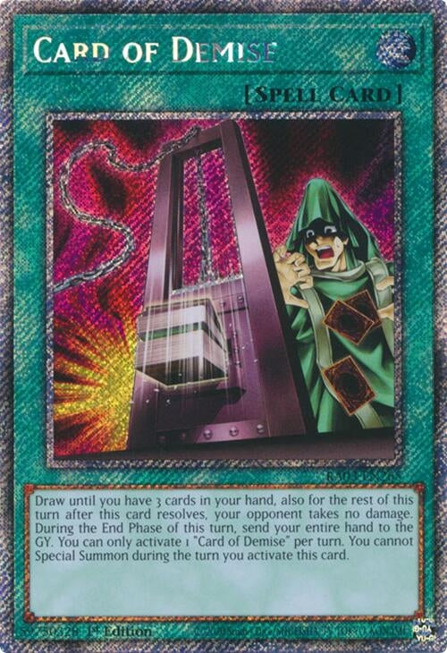 Image for Card of Demise (Platinum Secret Rare) (3265)