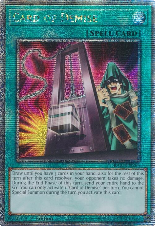 Image for Card of Demise (Quarter Century Secret Rare) (3265)