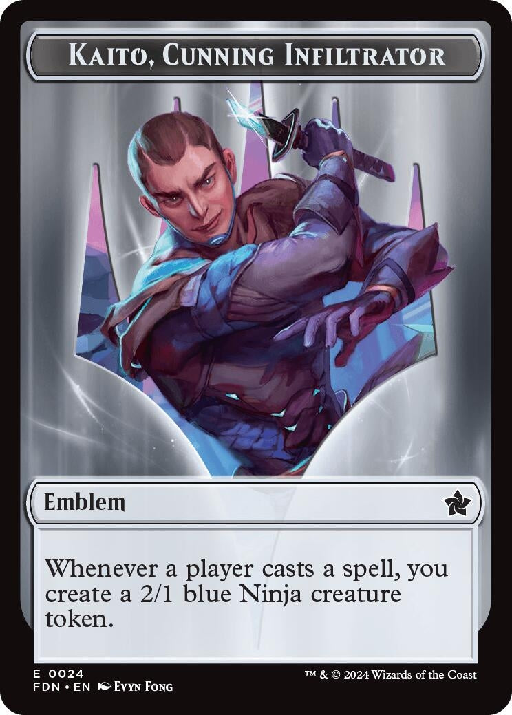 Image for Emblem - Kaito, Cunning Infiltrator // Ninja Doubled-Sided Token (24 // 12) [FDN]