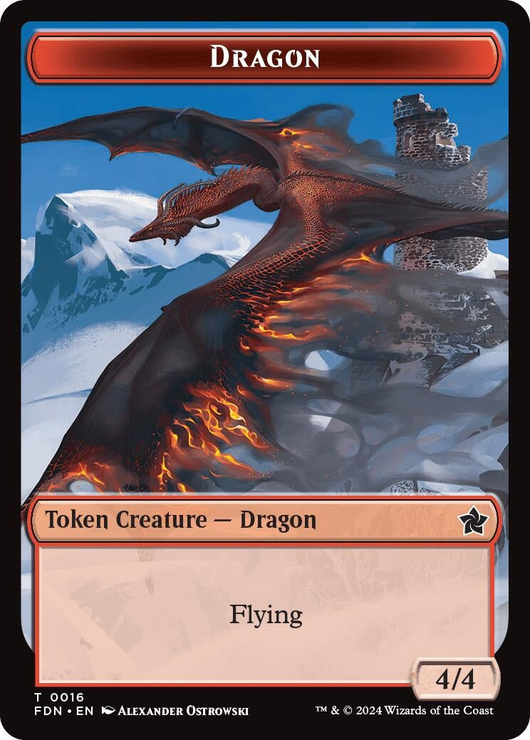 Image for Dragon (0016) // Dragon (0017) Doubled-Sided Token (16 // 17) [FDN]