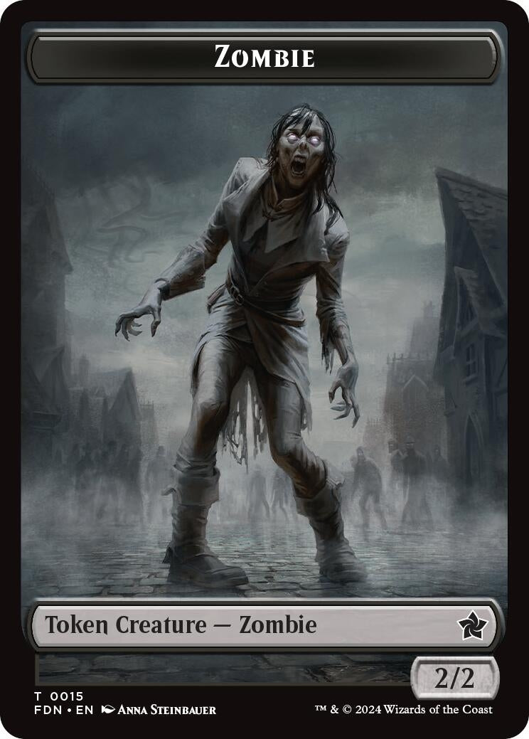 Image for Zombie // Goblin Doubled-Sided Token (15 // 21) [FDN]