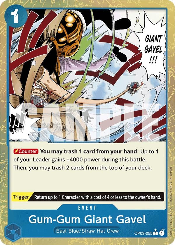 Image for Gum-Gum Giant Gavel (Textured Foil) (OP03-055) [PRB-01]