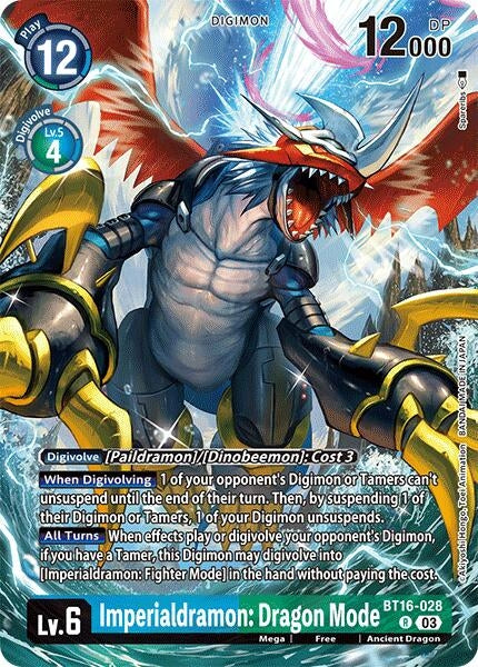 Image for Imperialdramon: Dragon Mode (Alternate Art) (BT16-028 R) [LM]