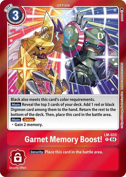 Image for Garnet Memory Boost! (LM-033 P) [LM]