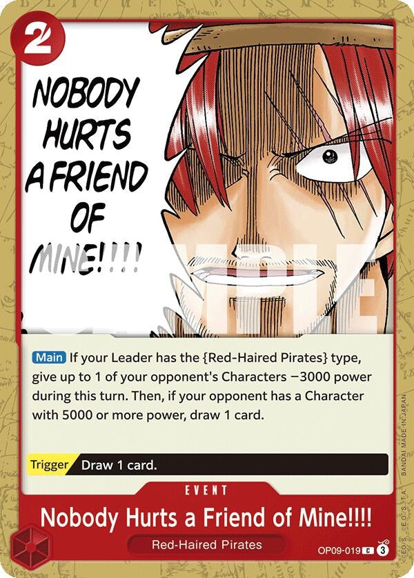 Image for Nobody Hurts a Friend of Mine!!!! (OP09-019) [OP09]