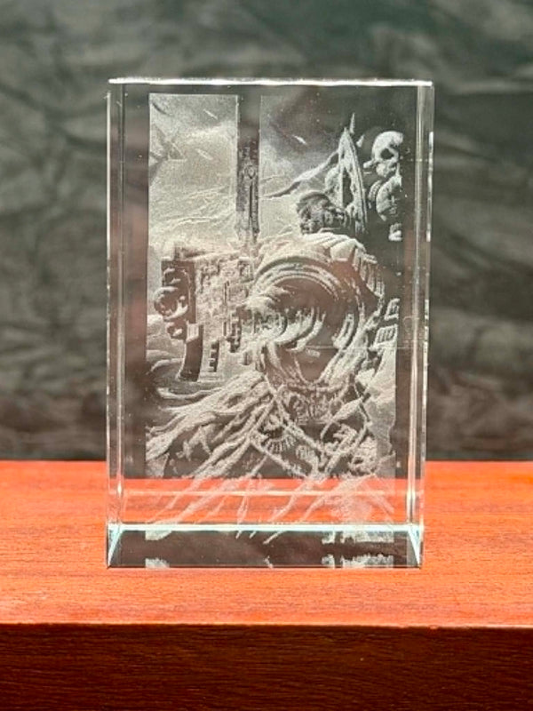 Dark Angel Crystal Engraving – Warhammer 40K Laser Crystal Display