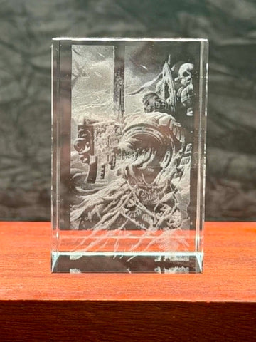 Dark Angel Crystal Engraving – Warhammer 40K Laser Crystal Display