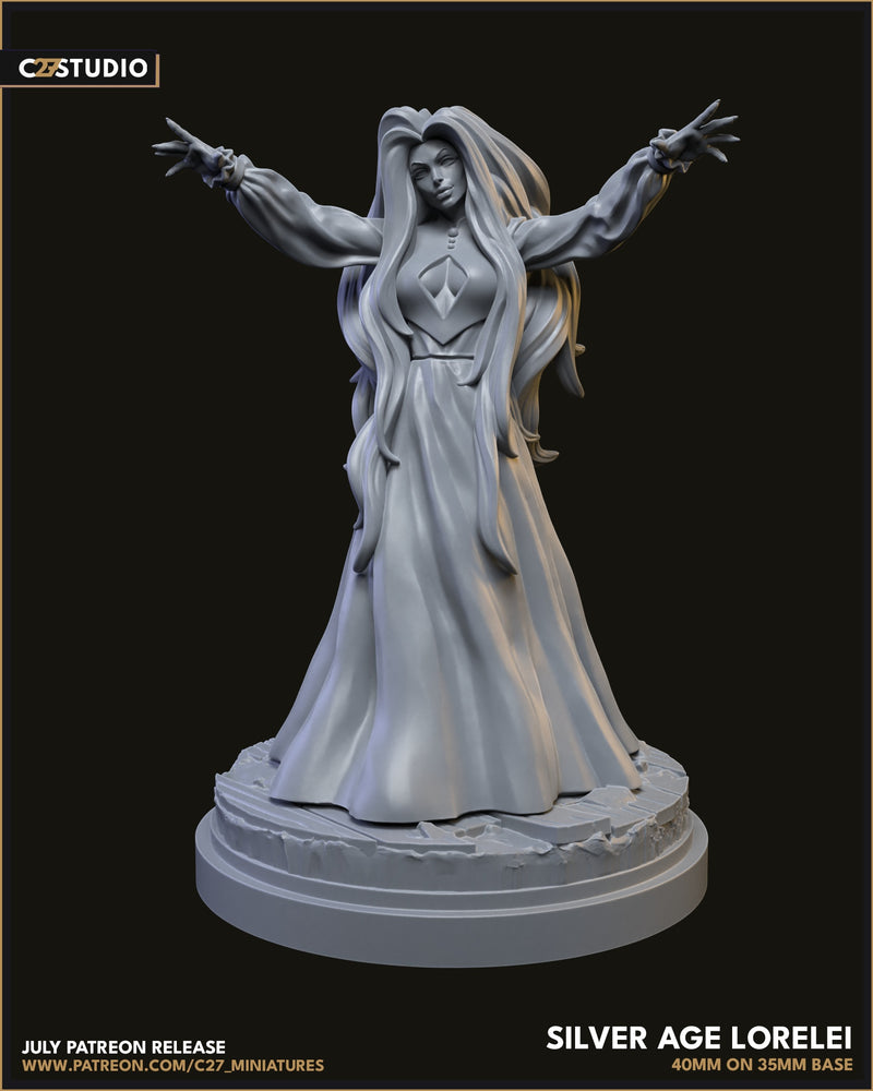 Silver Age Lorelei - Marvel MCP-Compatible Resin Miniature