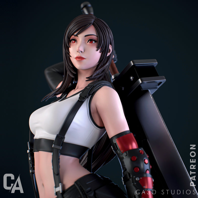 Tifa Resin Statue - view 1