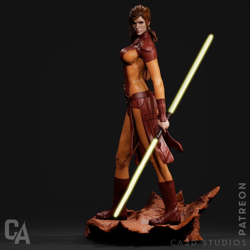 Bastila Shan Resin Statue - view 2
