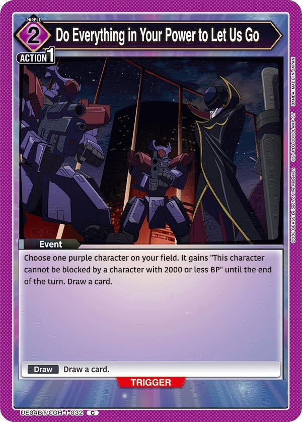 Image for Do Everything in Your Power to Let Us Go (UE04BT/CGH-1-032) [UE04BT]