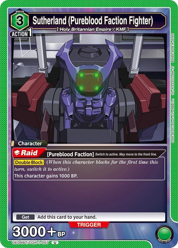 Image for Sutherland (Pureblood Faction Fighter) (UE04BT/CGH-1-057) [UE04BT]