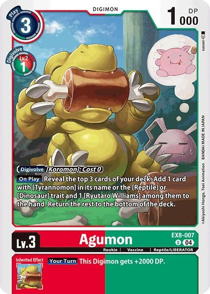 Image for Agumon - EX8-007 (EX8-007 U) (Chain of Liberation) (EX-08) - Digimon Card Game
