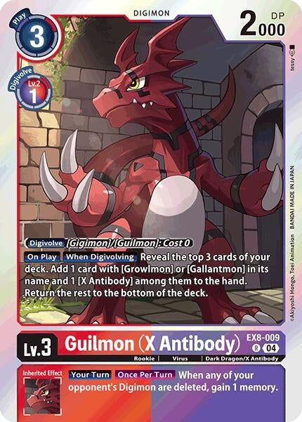 Image for Guilmon (X Antibody) (EX8-009 R) (Chain of Liberation) (EX-08) - Digimon Card Game