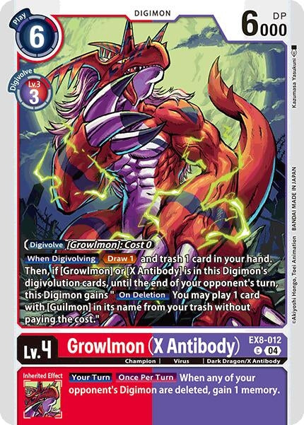 Image for Growlmon (X Antibody) (EX8-012 C) (Chain of Liberation) (EX-08) - Digimon Card Game