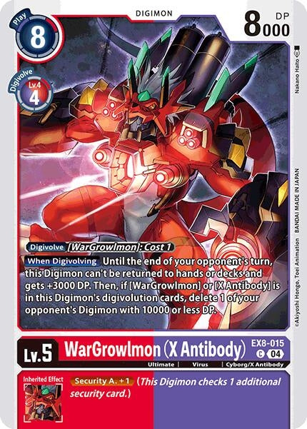 Image for WarGrowlmon (X Antibody) (EX8-015 C) (Chain of Liberation) (EX-08) - Digimon Card Game